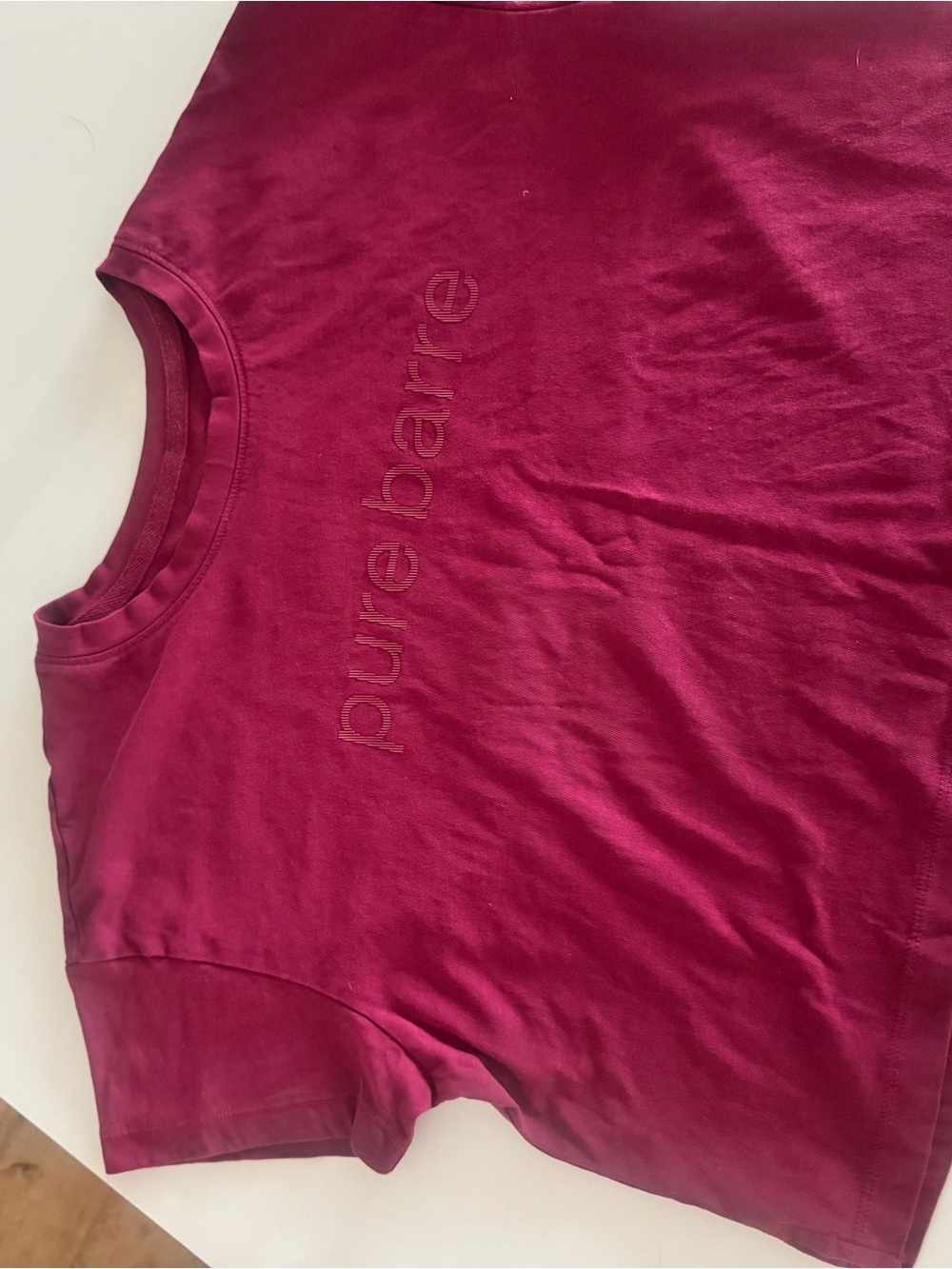 Pure Barre Short Sleeve Crew Tee in Deep Berry